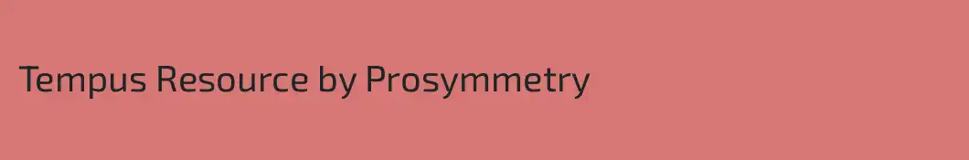 Tempus Resource by Prosymmetry